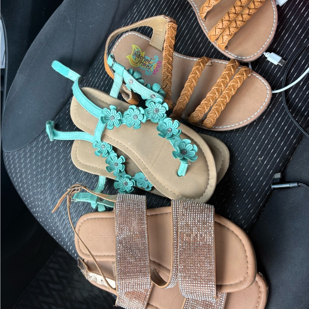 Turquoise Floral Sandals